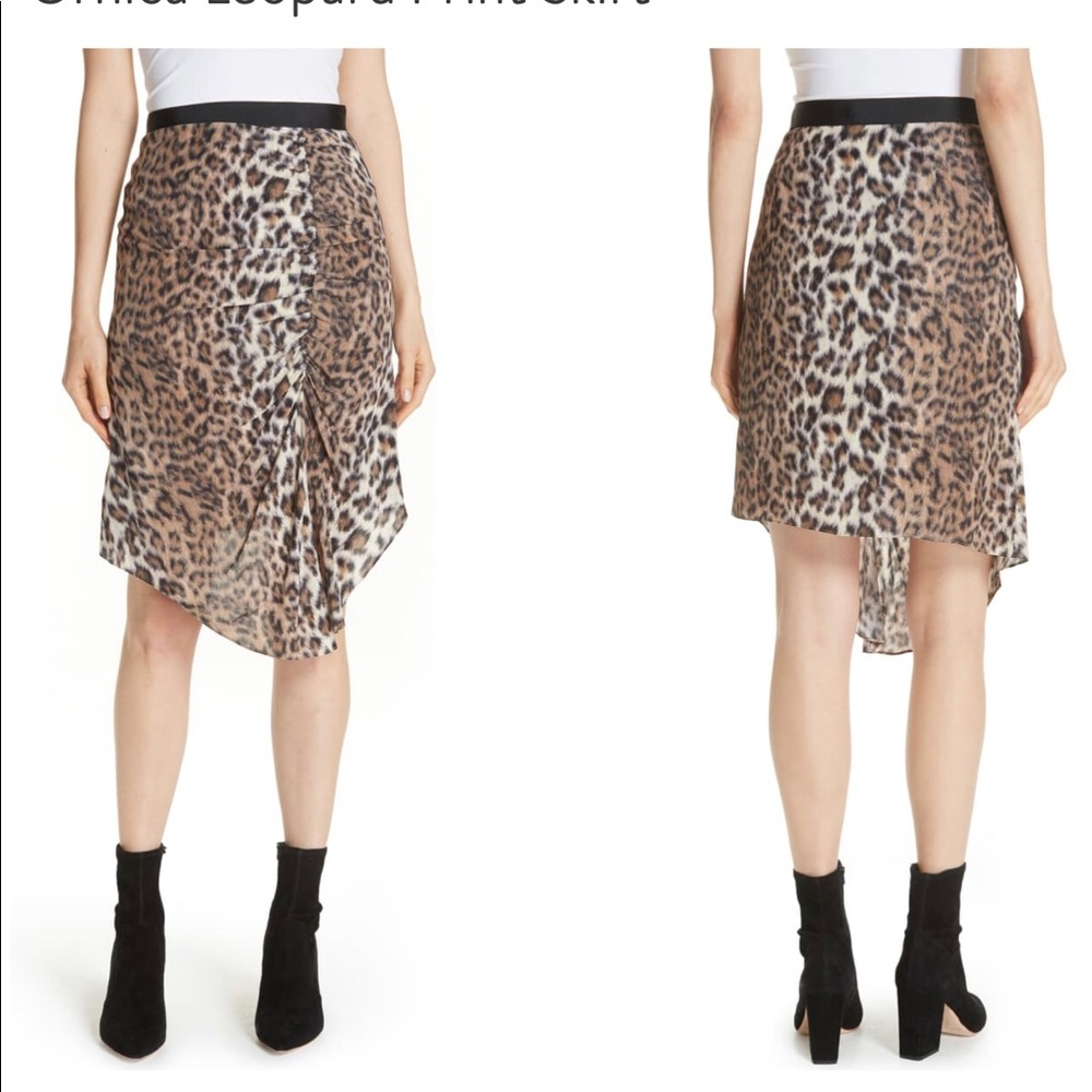 Joie Ornica Leopard Print Skirt BNWT